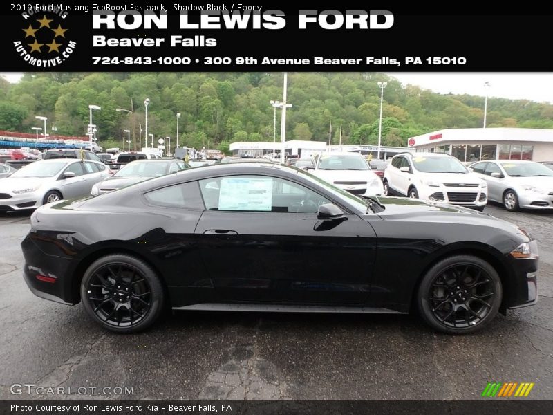 Shadow Black / Ebony 2019 Ford Mustang EcoBoost Fastback