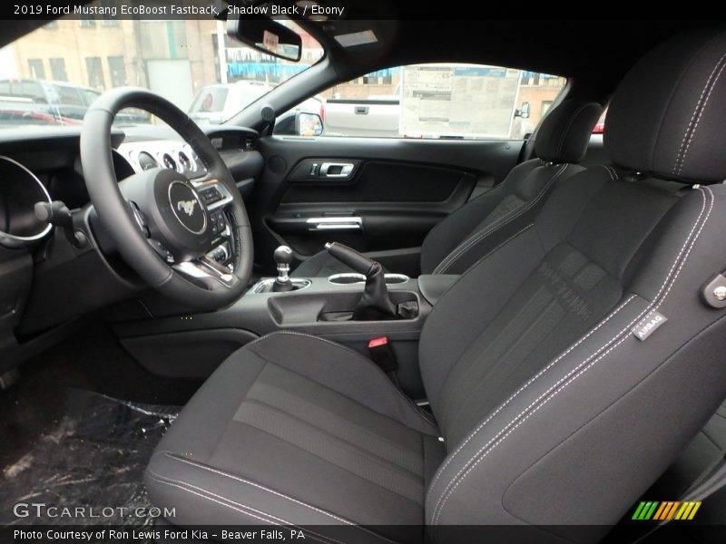 Front Seat of 2019 Mustang EcoBoost Fastback