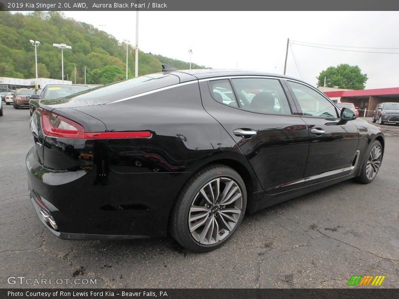 Aurora Black Pearl / Black 2019 Kia Stinger 2.0L AWD