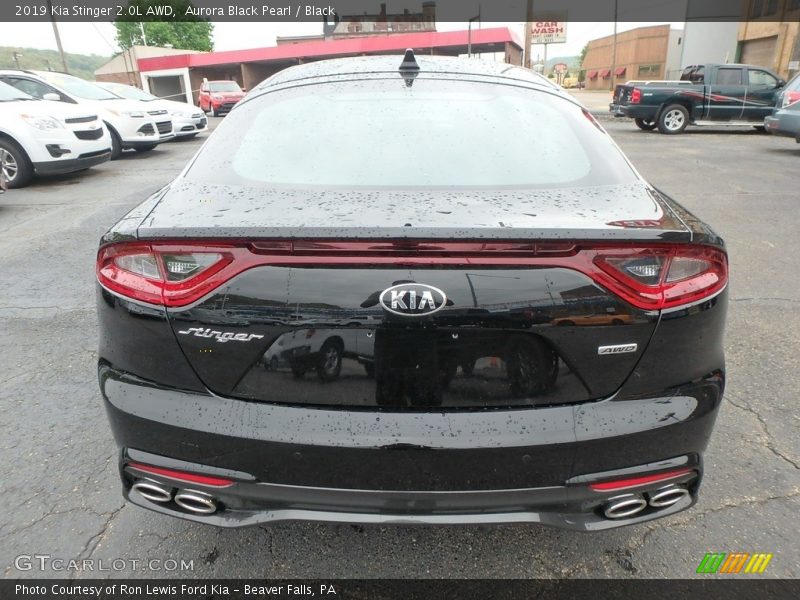 Aurora Black Pearl / Black 2019 Kia Stinger 2.0L AWD