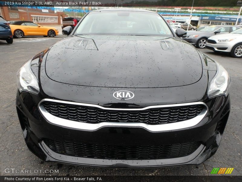 Aurora Black Pearl / Black 2019 Kia Stinger 2.0L AWD