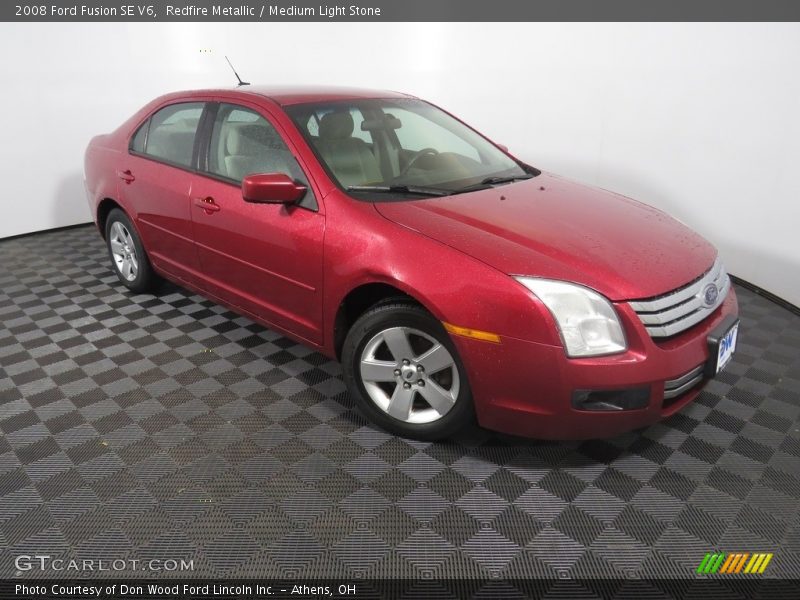 Redfire Metallic / Medium Light Stone 2008 Ford Fusion SE V6