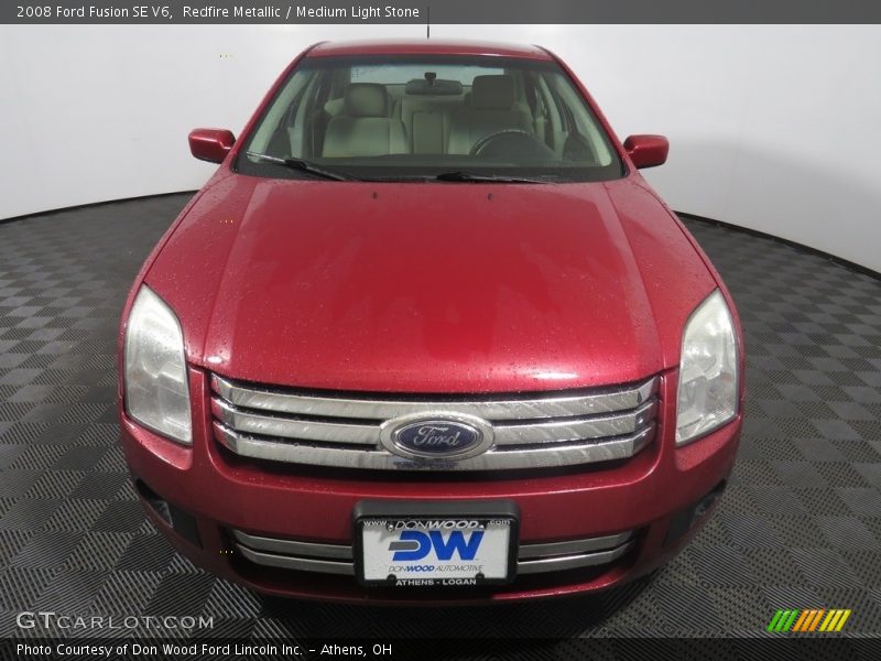 Redfire Metallic / Medium Light Stone 2008 Ford Fusion SE V6