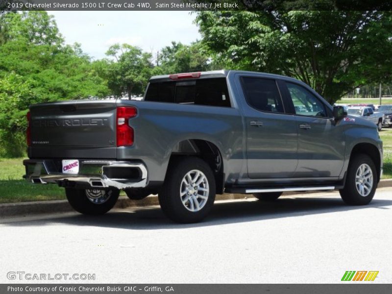 Satin Steel Metallic / Jet Black 2019 Chevrolet Silverado 1500 LT Crew Cab 4WD