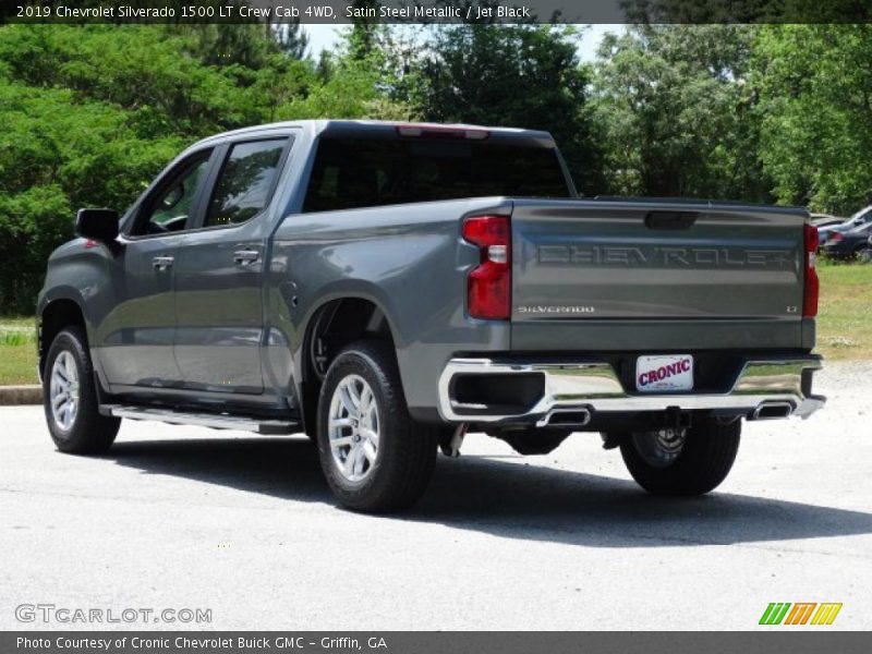 Satin Steel Metallic / Jet Black 2019 Chevrolet Silverado 1500 LT Crew Cab 4WD