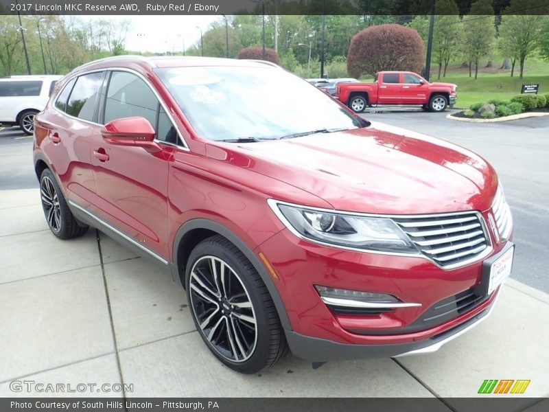 Ruby Red / Ebony 2017 Lincoln MKC Reserve AWD