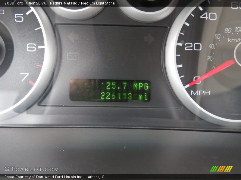 Redfire Metallic / Medium Light Stone 2008 Ford Fusion SE V6