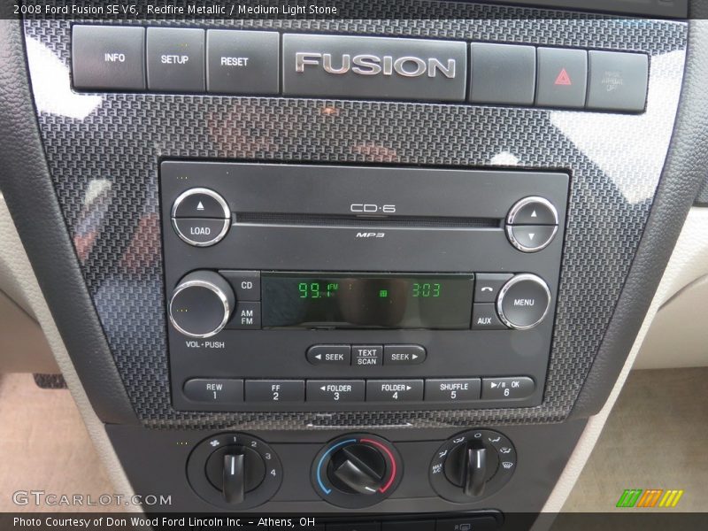 Redfire Metallic / Medium Light Stone 2008 Ford Fusion SE V6