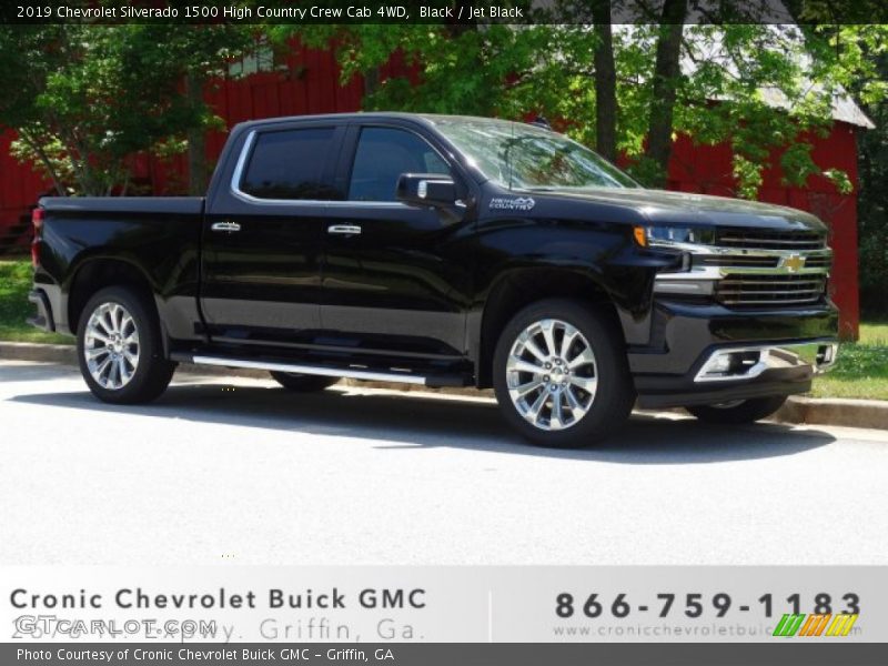 Black / Jet Black 2019 Chevrolet Silverado 1500 High Country Crew Cab 4WD