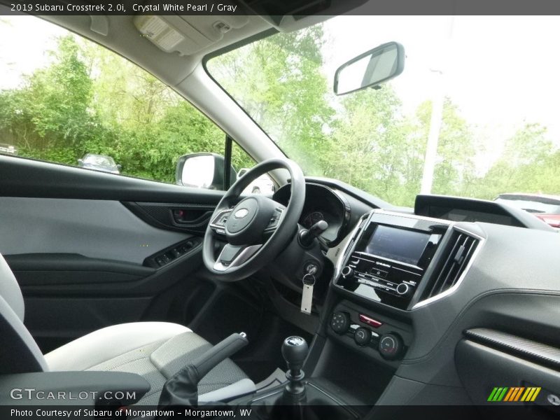 Crystal White Pearl / Gray 2019 Subaru Crosstrek 2.0i