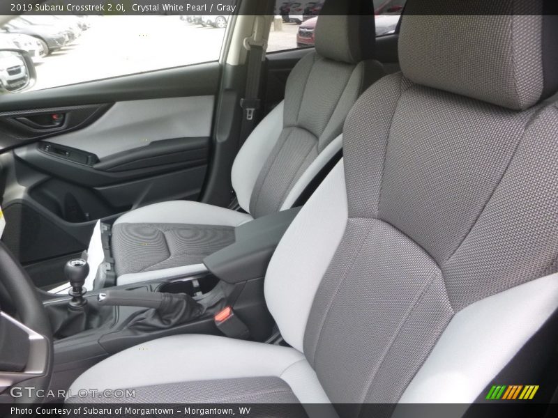 Crystal White Pearl / Gray 2019 Subaru Crosstrek 2.0i