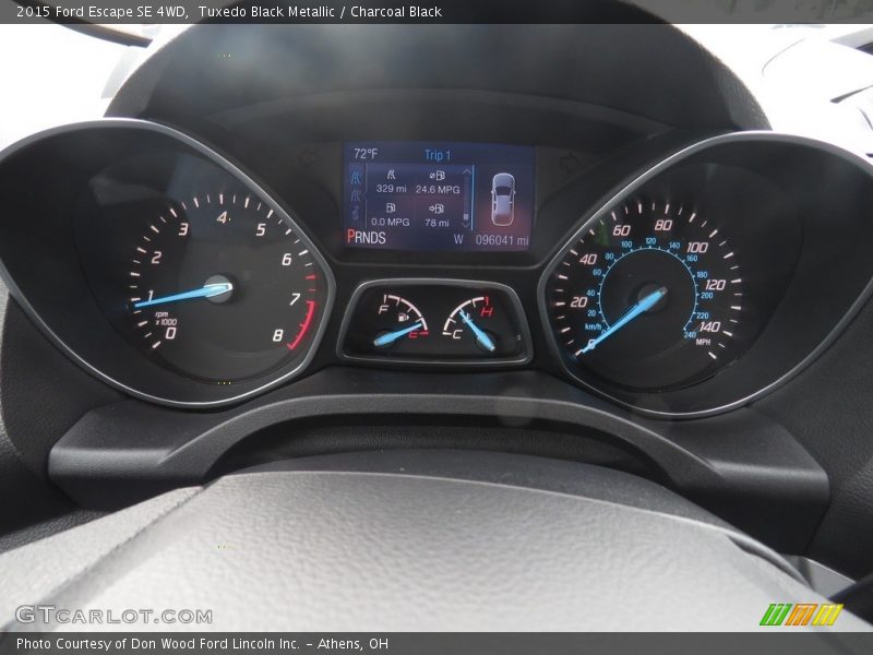 Tuxedo Black Metallic / Charcoal Black 2015 Ford Escape SE 4WD