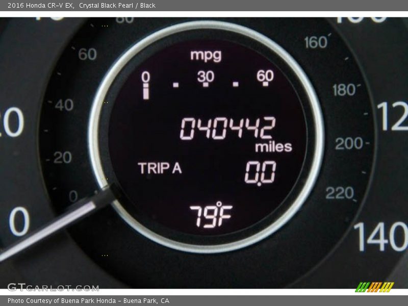 Crystal Black Pearl / Black 2016 Honda CR-V EX