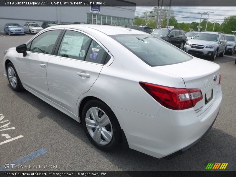 Crystal White Pearl / Slate Black 2019 Subaru Legacy 2.5i