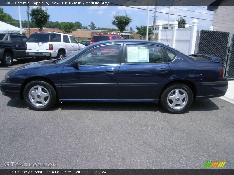 Navy Blue Metallic / Medium Gray 2002 Chevrolet Impala LS