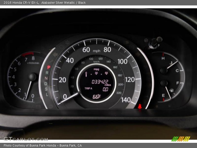 Alabaster Silver Metallic / Black 2016 Honda CR-V EX-L