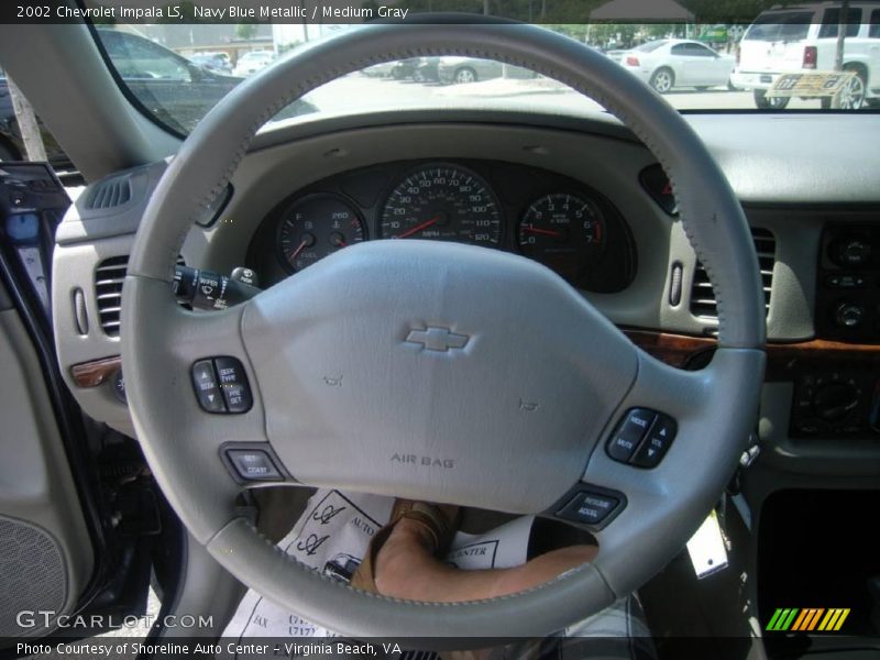 Navy Blue Metallic / Medium Gray 2002 Chevrolet Impala LS