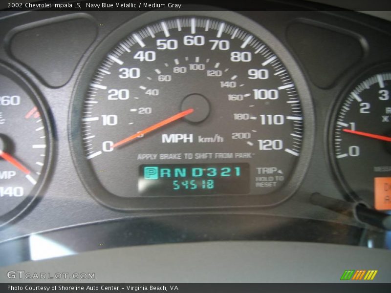 Navy Blue Metallic / Medium Gray 2002 Chevrolet Impala LS