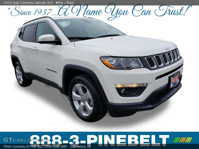 White / Black 2019 Jeep Compass Latitude 4x4