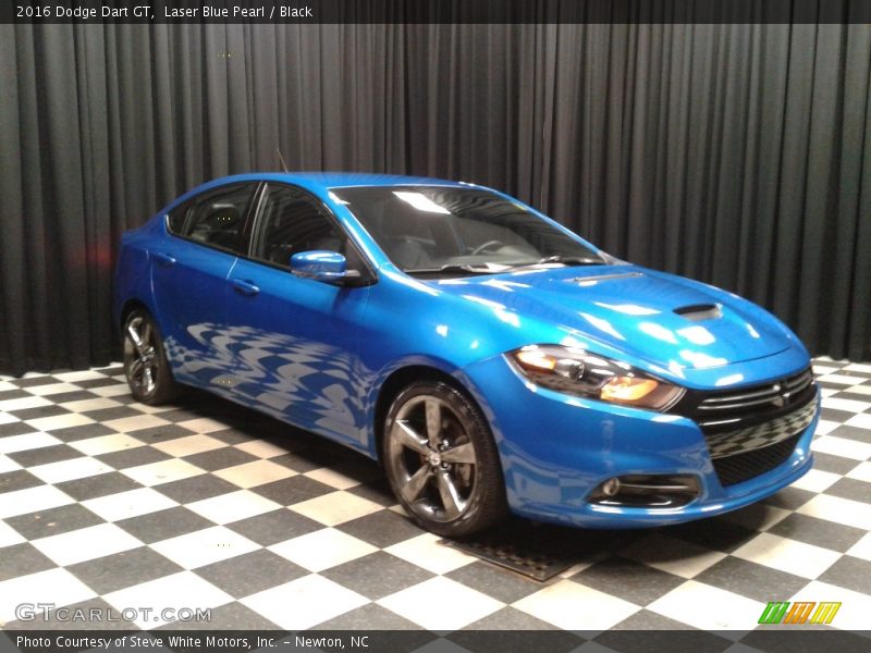 Laser Blue Pearl / Black 2016 Dodge Dart GT
