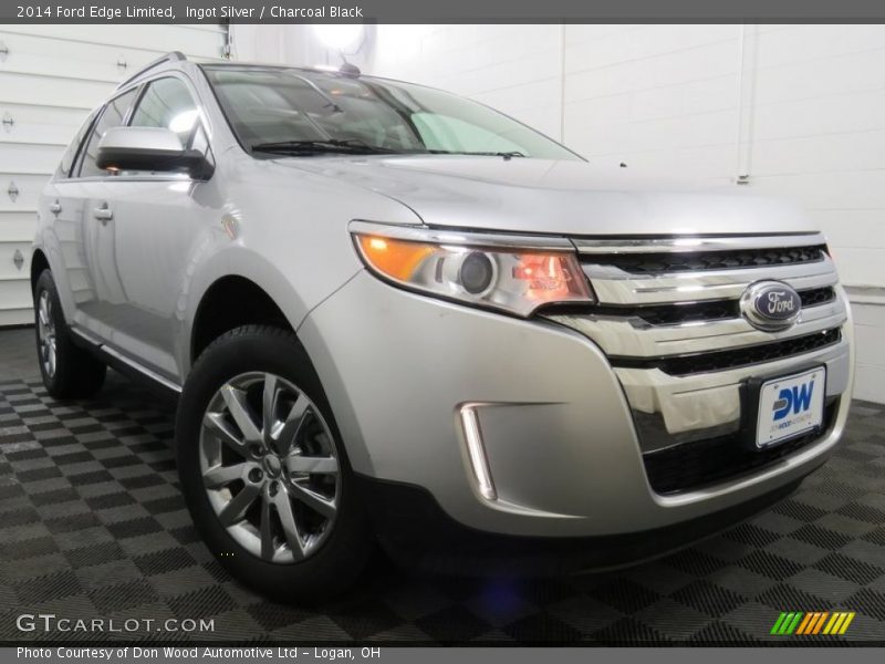 Ingot Silver / Charcoal Black 2014 Ford Edge Limited