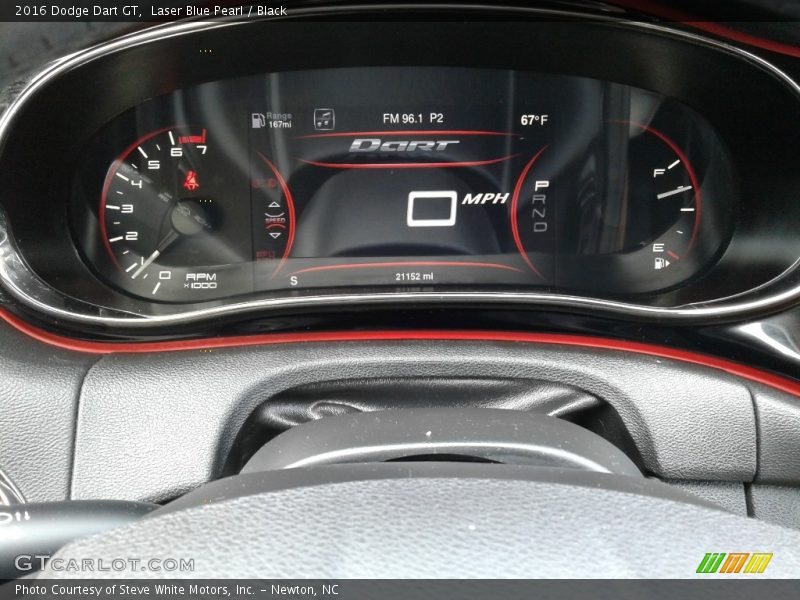 Laser Blue Pearl / Black 2016 Dodge Dart GT