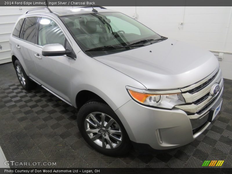 Ingot Silver / Charcoal Black 2014 Ford Edge Limited