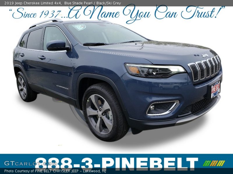 Blue Shade Pearl / Black/Ski Grey 2019 Jeep Cherokee Limited 4x4