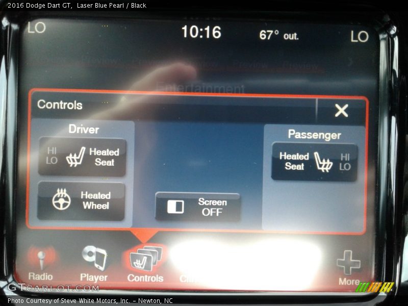 Laser Blue Pearl / Black 2016 Dodge Dart GT