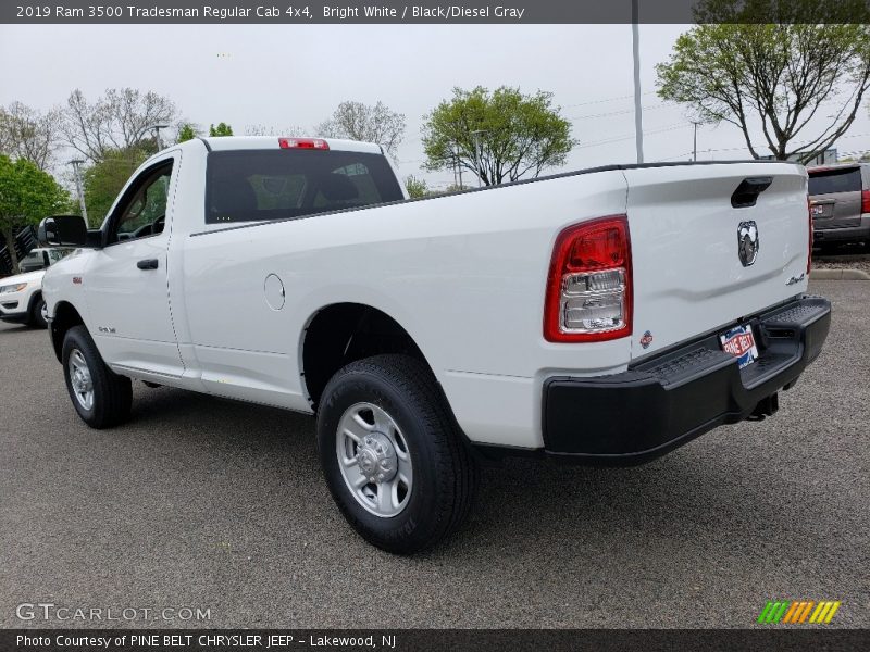 Bright White / Black/Diesel Gray 2019 Ram 3500 Tradesman Regular Cab 4x4