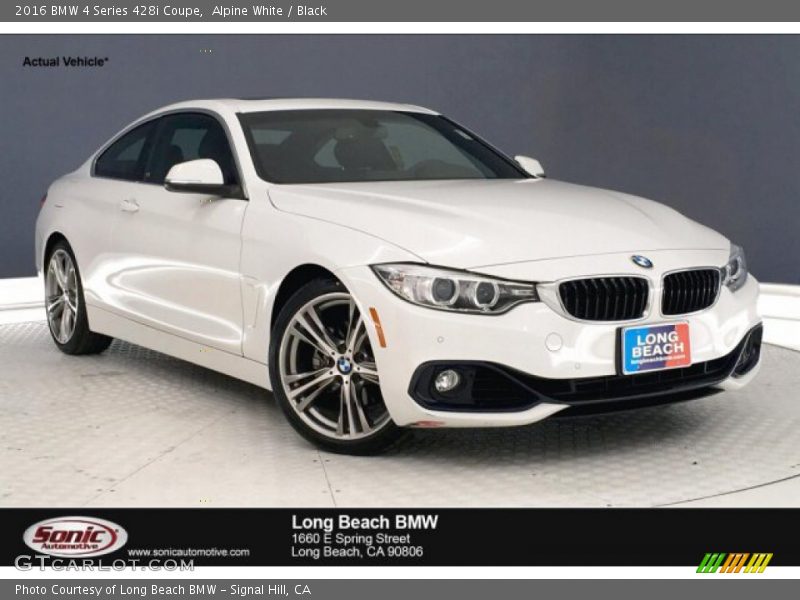 Alpine White / Black 2016 BMW 4 Series 428i Coupe