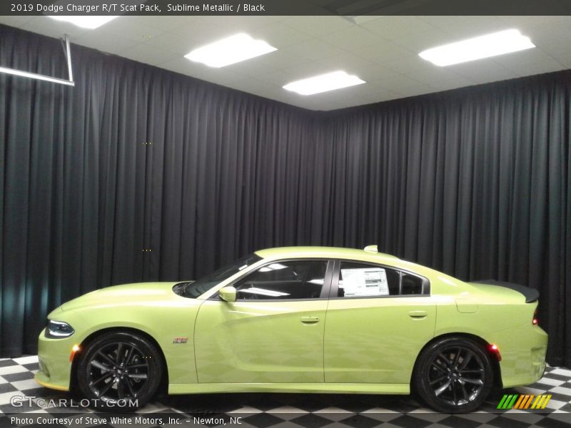 Sublime Metallic / Black 2019 Dodge Charger R/T Scat Pack