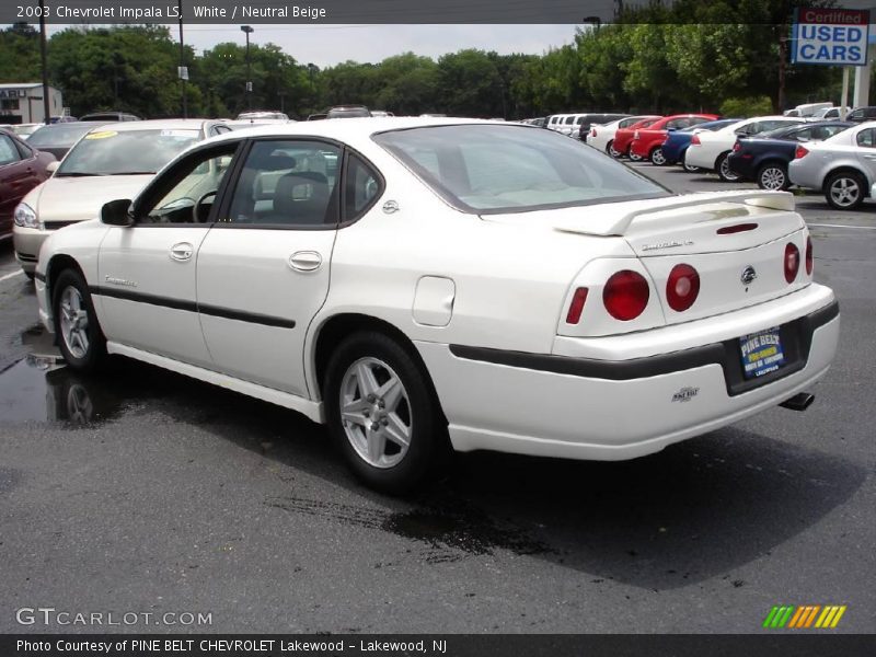 White / Neutral Beige 2003 Chevrolet Impala LS
