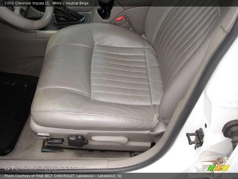 White / Neutral Beige 2003 Chevrolet Impala LS