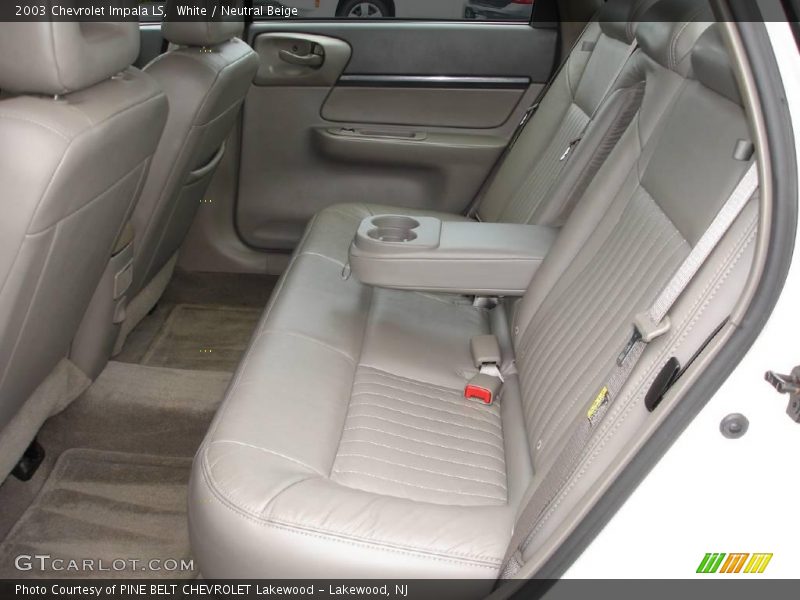 White / Neutral Beige 2003 Chevrolet Impala LS