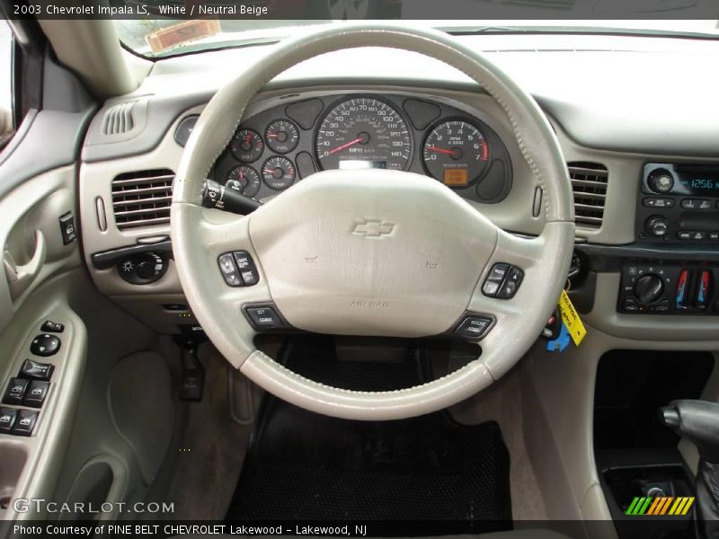 White / Neutral Beige 2003 Chevrolet Impala LS