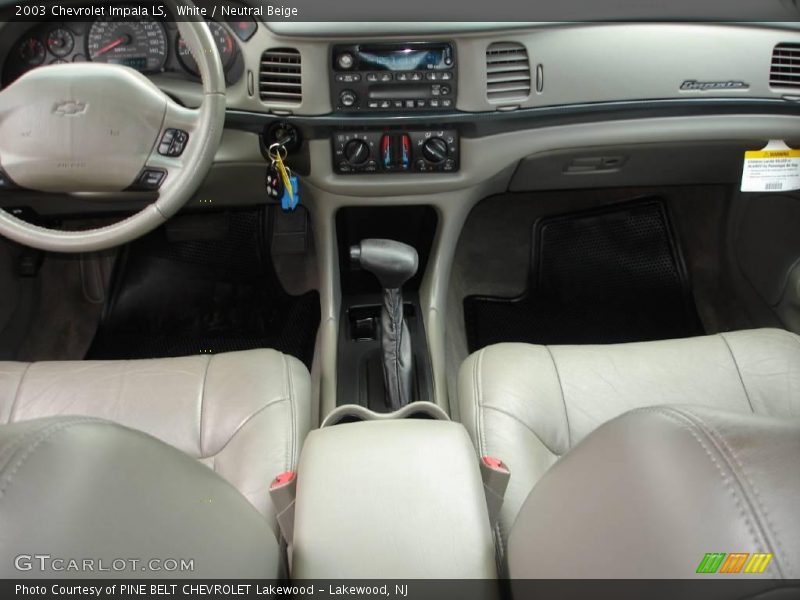 White / Neutral Beige 2003 Chevrolet Impala LS