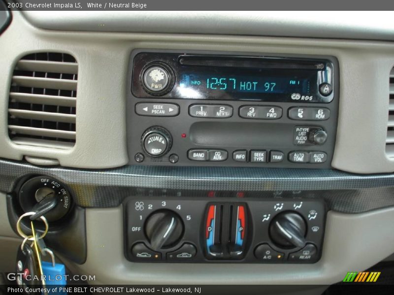 White / Neutral Beige 2003 Chevrolet Impala LS