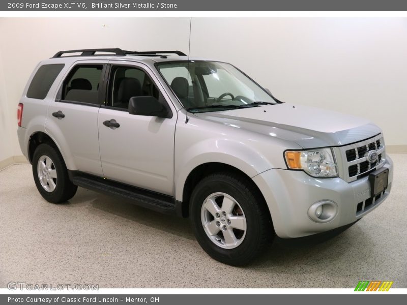 Brilliant Silver Metallic / Stone 2009 Ford Escape XLT V6