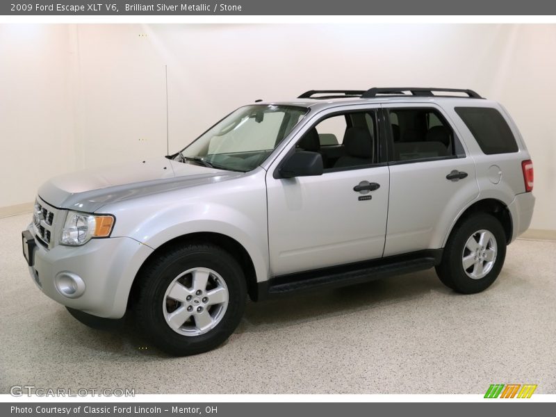 Brilliant Silver Metallic / Stone 2009 Ford Escape XLT V6