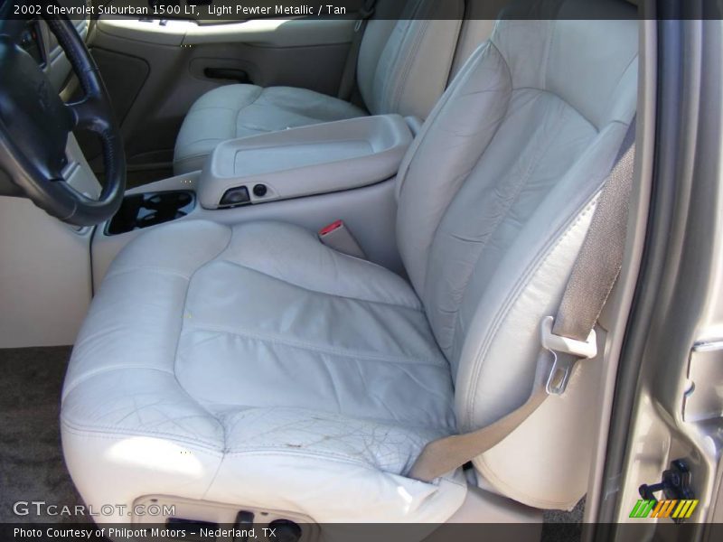Light Pewter Metallic / Tan 2002 Chevrolet Suburban 1500 LT