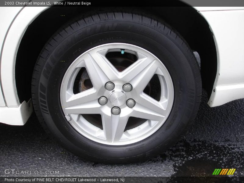 White / Neutral Beige 2003 Chevrolet Impala LS