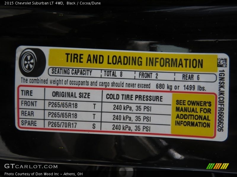 Black / Cocoa/Dune 2015 Chevrolet Suburban LT 4WD