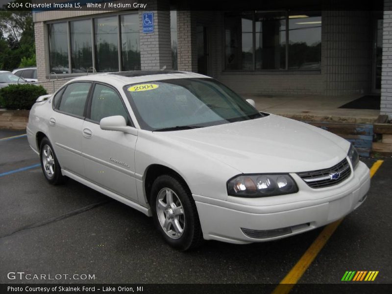 White / Medium Gray 2004 Chevrolet Impala LS