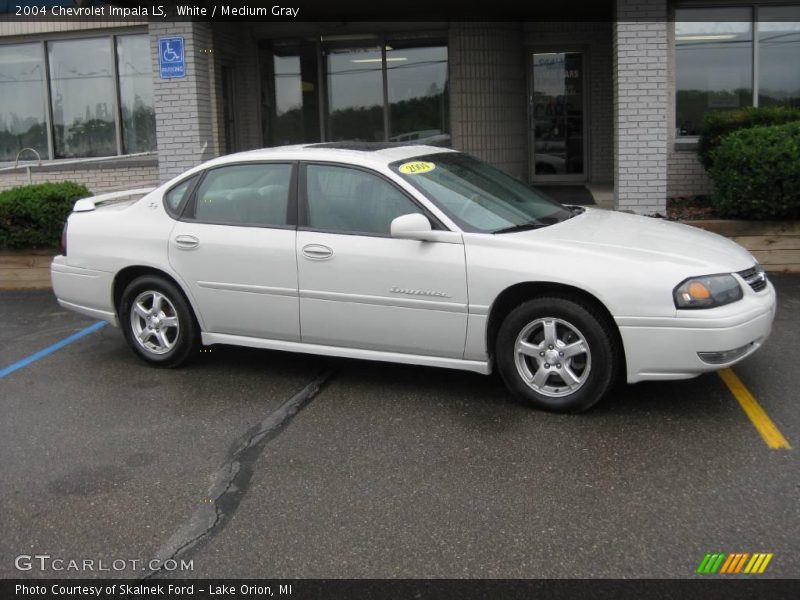 White / Medium Gray 2004 Chevrolet Impala LS