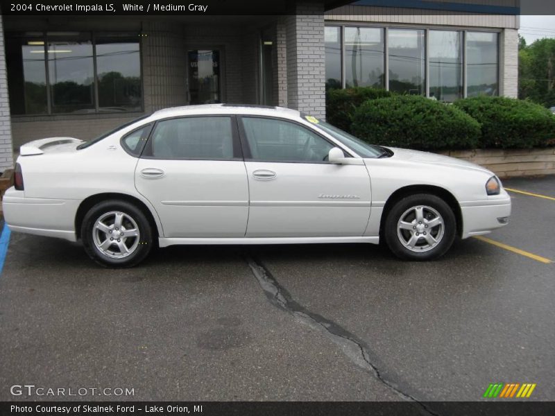 White / Medium Gray 2004 Chevrolet Impala LS