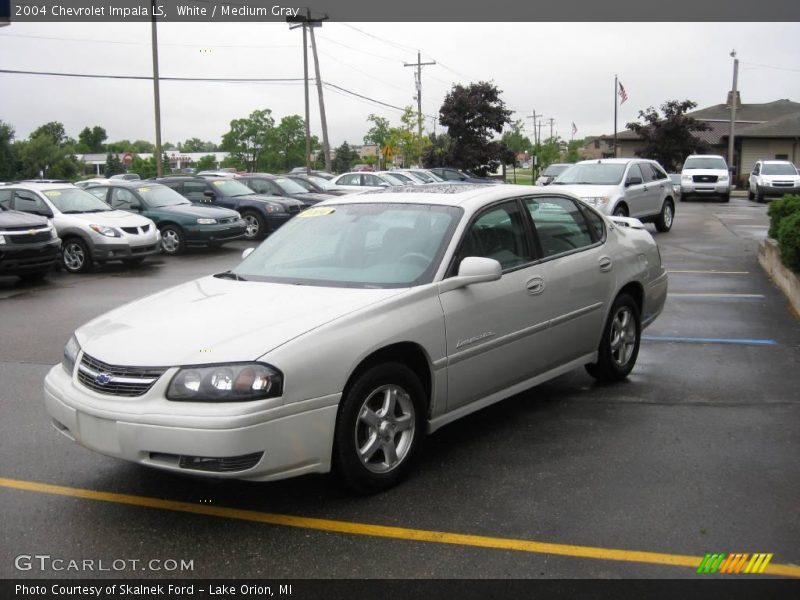 White / Medium Gray 2004 Chevrolet Impala LS