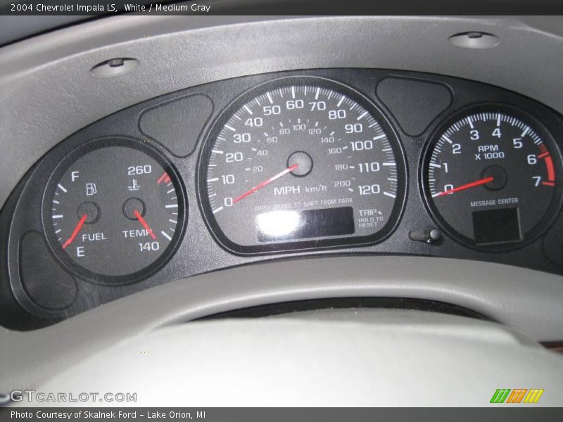 White / Medium Gray 2004 Chevrolet Impala LS
