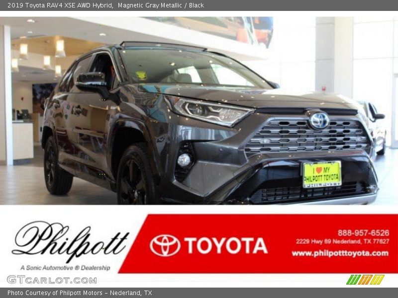 Magnetic Gray Metallic / Black 2019 Toyota RAV4 XSE AWD Hybrid