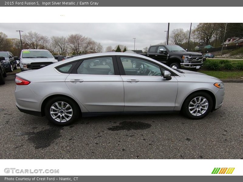 Ingot Silver Metallic / Earth Gray 2015 Ford Fusion S